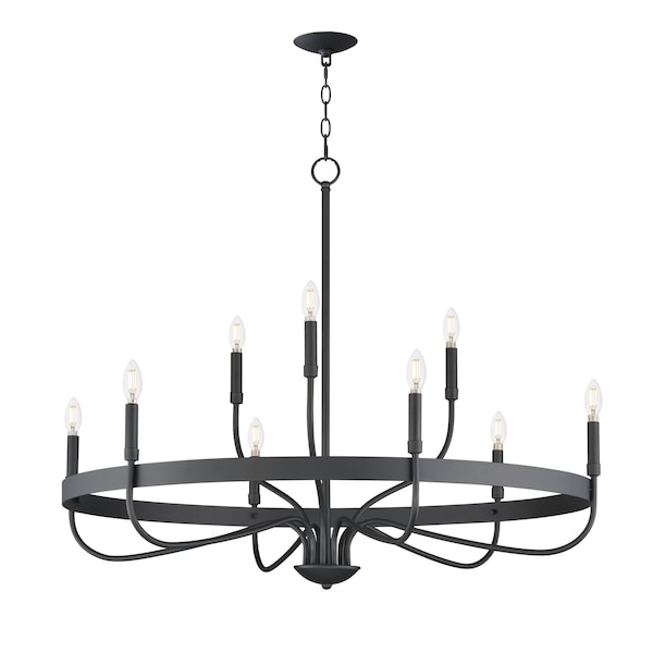 Maxim Lighting Frankie 9-Light Chandelier, Black 14499BK - main